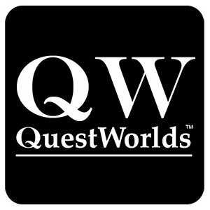 Bild: QuestWorlds Logo - schwarz