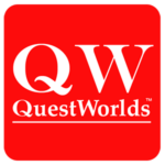 Bild: QuestWorlds Logo - rot
