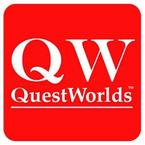 Bild: QuestWorlds Logo - rot